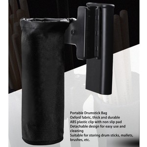 Bolsa de soporte para <span class=keywords><strong>baquetas</strong></span> con Clip desmontable, Cubo de almacenamiento de tela Oxford, organizador para <span class=keywords><strong>baquetas</strong></span>, mazos, cepillos - Product Image 3