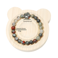 Bracelet extensible en perles de cristal naturel en gros avec perle fleurie en pierre précieuse sculptée, quartz rose, aventurine verte, obsidienne en vrac