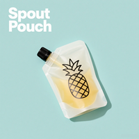Vente en gros Emballage de pochette à bec verseur écologique personnalisé pour jus de fruits Pochette pour liquide recyclable de 500ml