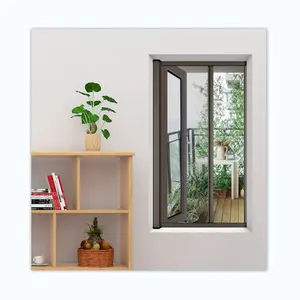 Manufacturers directly provide anti-mosquito aluminum alloy window screen to roll back invisible anti-theft screen door