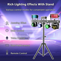 Barra de Luces Portátil 5 en 1 Gig Bar Move Head Beam Derby, Iluminación para DJ, Láser, Estroboscópico, Efecto de Luz Par, Soporte para Cabeza Móvil, Barra T para Escenario DJ