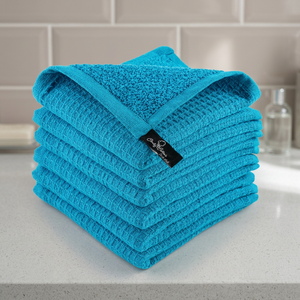 Essuie-tout de cuisine de luxe en coton ORCHID 12x12 pouces, couleur unie, séchage rapide, écologique, certifié GOTS, doux, durable, vente en gros - Product Image 1