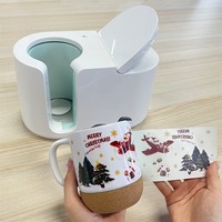Vente en gros de tasses à sublimation en céramique de 11 oz avec base en liège et couvercle en PP / Transfert thermique pour café et thé / Livraison rapide, faible MOQ