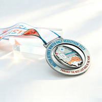 Médailles HyperCrafts Maker personnalisées en cuivre finition unique pour les coureurs, médailles de marathon en métal, vente en gros