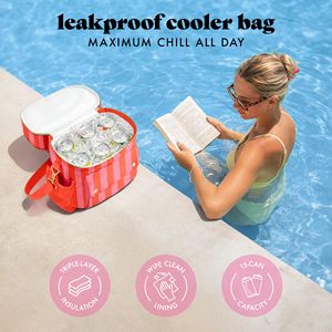 Fit Fresh Sidekick Insulated Cooler Bag Dual Compartment Leakproof Soft Sided Lunch Cooler Small Cooler Bag with Crossbody Strap - Product Image 4