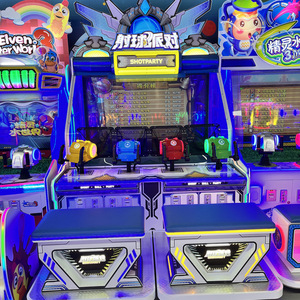 Máquina de Videojuegos de Tiro con Bolas para 4 Jugadores, Simulador de Diversión con Aceptador de Billetes para Niños, Caja de Madera y Acrílico para Interiores - Product Image 1