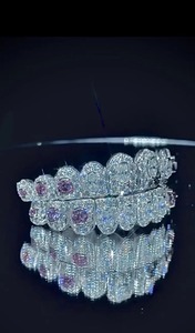 Best Quality Luxury Moissanite <b>Diamond</b> <b>Teeth</b> Grillz Hip Hop Jewelry Custom Fit Iced Out Smile Party Wear Available For Sale - Product Image 2