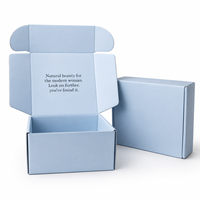 Cajas de Envío Corrugadas Azul Claro Minimalistas, Elegantes y Personalizadas, de Lujo, Impresas a Medida, de Amplia Aplicación, Más Vendidas