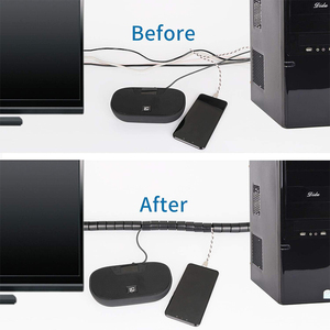 Fios para embrulhar fácil, gerenciamento de fios, espiral, cabo branco, cor espiral, para embrulho - Product Image 5