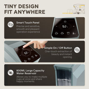 Machine à <span class=keywords><strong>café</strong></span> expresso automatique, pompe 19 bars, chauffage rapide NTC, 4 en 1, capsules, réservoir de 800 ml - Product Image 6
