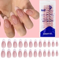 120 Pièces en Sachet, Faux Ongles Blancs en Forme d'Amande Goutte d'Eau avec Motif Nœud Papillon Français, Rose Nude, Amovibles et Prêts à Porter pour Manucure