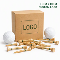 Tees de golf en bambou naturel biodégradables, respectueux de l'environnement, qualité tournoi, logo personnalisé, OEM, vente en gros, directement de l'usine