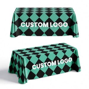 Nappe Publicitaire Personnalisée Ajustée en Polyester 6Ft 8Ft avec Logo Imprimé sur Mesure pour Salons Professionnels et Événements - Product Image 3
