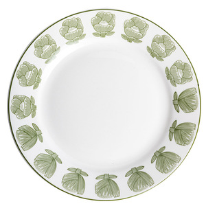 Service de vaisselle en porcelaine motif plantes de jardin d'<span class=keywords><strong>Alice</strong></span> – Design nordique minimaliste vert, compatible micro-ondes et lave-vaisselle - Product Image 5