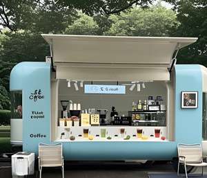 Food Truck Moderne pour Jus Pressés à Froid et Salades avec Vitrine Réfrigérée et Zone de Préparation Transparente pour la Fraîcheur - Product Image 2