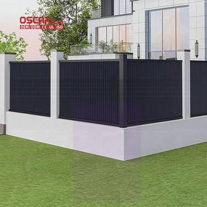 Panneaux de clôture en aluminium thermolaqué à prix réduit, design occultant, écran de clôture en bois compostable pour jardin, patio, <span class=keywords><strong>balcon</strong></span> - Product Image 1