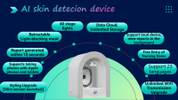 Analyseur de peau 3D IA à 19 images, Lampe de Wood, Appareil d'analyse cutanée faciale