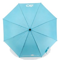 Parasol Droit 23" 16K avec Illustration Dessinée à la Main d'Inspiration Française, Motif Doodle Art, Manche en Bois Clair avec Crochet en J, Idéal pour Cadeau