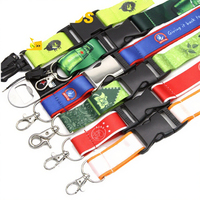 Lanière personnalisée en polyester imprimée par sublimation avec logo, sangle de cou personnalisée, porte-clés pour usage quotidien – Vente en gros