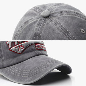 EN STOCK pas cher Offres Spéciales 3D broderie sport casquette de Baseball coton lavé couleur unie bord incurvé 6 panneau papa chapeau OEM ODM accepter - Product Image 6