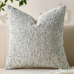 18x18インチ ソフトシェニール枕カバー ソファ リビングルーム カウチ用 無地染めケース - Product Image 3