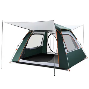 Grande tenda da campeggio esterna automatica per 3-4 persone realizzata in tessuto di tela resistente
