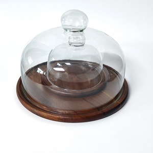 Nuevo Diseño <span class=keywords><strong>de</strong></span> Soporte para <span class=keywords><strong>Pastel</strong></span> <span class=keywords><strong>de</strong></span> Madera <span class=keywords><strong>de</strong></span> Acacia, Elegante Plato <span class=keywords><strong>de</strong></span> Exhibición para Mesa <span class=keywords><strong>de</strong></span> Postres con Tapas <span class=keywords><strong>de</strong></span> Cristal para Postres, Quesos y Dulces - Product Image 2