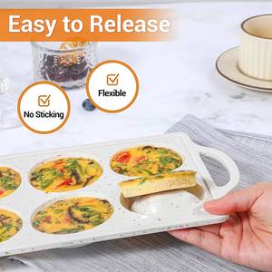 Moule à muffins géants en silicone américain, 6 cavités, antiadhésif, sans BPA, avec cadre métallique renforcé, certifié LFGB, de la marque MUYULINS Factory - Product Image 4