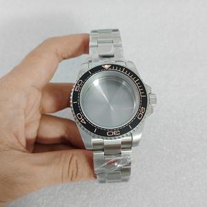 Boîtier argenté brossé + bracelet + <span class=keywords><strong>lunette</strong></span>, 40 mm, verre plat/grossissant, verre saphir, mouvement NH35/NH36. - Product Image 5