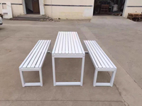 Table de camping portable démontable Leisure Design, best-seller, avec structure métallique, pour l'extérieur, idéale pour villas et hôtels