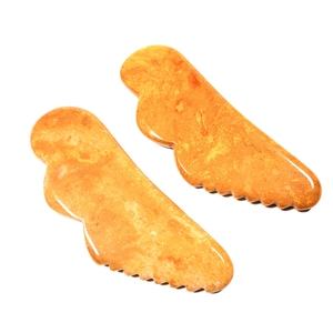 HZ, venta Popular, jaspe de Mookaite dentado, herramienta Guasha, forma de ala, buena salud, Guastone dentado - Product Image 3