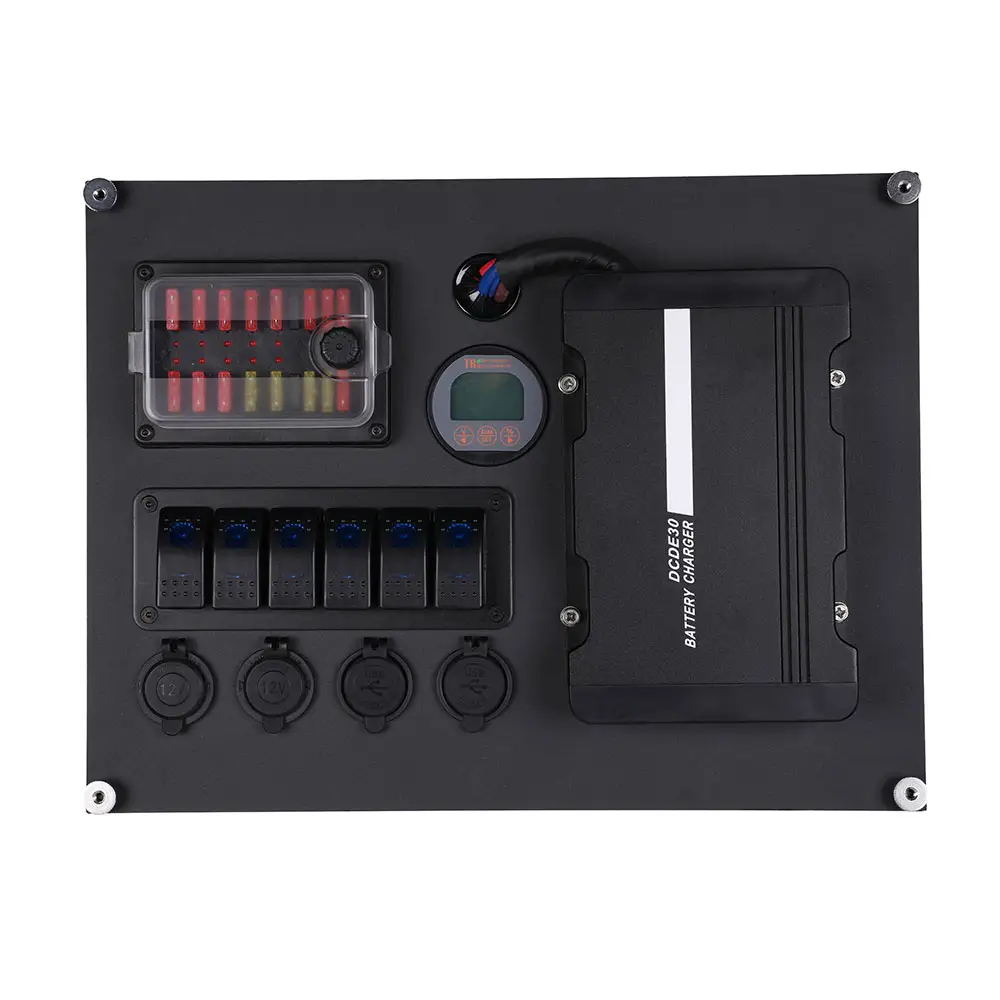 Pil deşarj koruma cihazı İzolatör 12 V kamp elektrik merkezi otomatik Panel Dc kontrol panosu açık anahtarı kutusu 12 Volt