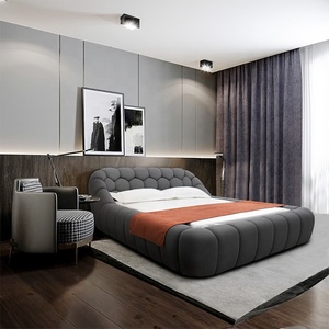 Italiano moderno lusso doppio e <span class=keywords><strong>singolo</strong></span> <span class=keywords><strong>letto</strong></span> in legno <span class=keywords><strong>letto</strong></span> a bolle blu Teddy pile ad alta densità schiuma King Size divano <span class=keywords><strong>letto</strong></span> - Product Image 1