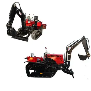 soil farm tiller cultivators crawler tractors with grass cutter garden diesel plow farming tractors