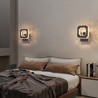 Lampe murale décorative en cristal en acier inoxydable LED 8W pour chambre à coucher, salon, salle à manger, couloir