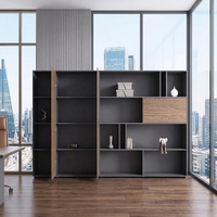 Mueble de Almacenamiento de Oficina con Puerta Corredera Resistente, Gran Capacidad, Organizador de Archivos, Mueble Lateral para Documentos de Oficina