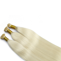 Extensions de cheveux i-tip blondes 100 Remy — ali queen, cheveux naturels, couleur glace, 100g, pointes tricotées, colle à la kératine Invisible, usine