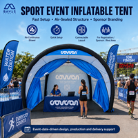 Carpa Inflable Personalizada de 3x3m (10x10 pies), Impermeable, de Oxford 400D, con Logotipo, Sellada al Aire, para Ferias Comerciales, Deportes y Actividades al Aire Libre