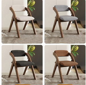 Chaise <span class=keywords><strong>de</strong></span> salle à manger pliable en cuir et bois, <span class=keywords><strong>ergonomique</strong></span>, empilable, design moderne et durable, pour salle à manger, <span class=keywords><strong>bureau</strong></span> à domicile, ZN 496 - Product Image 5