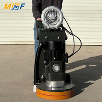 MHF Puissante ponceuse électrique certifiée CE 110V 220V 380V avec barre LED, outil de nivellement de sol autoporté pour revêtements artistiques