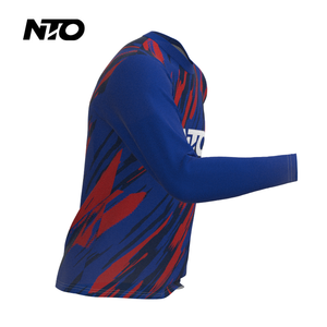 Lichtgewicht Sneldrogend Fietspak Voor Heren Ademend Mountainbike-T-Shirt Met Lange Mouwen Motorfiets Vochtafvoerende Persp - Product Image 4