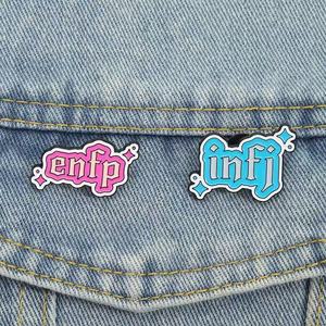 Spille in Metallo <span class=keywords><strong>a</strong></span> Tema Cartoni Animati all'Ingrosso, Spille e Distintivi MBTI Test, Accessori in Metallo con Cartoni Animati Adorabili, Distintivi INFJ <span class=keywords><strong>ENFP</strong></span> - Product Image 3