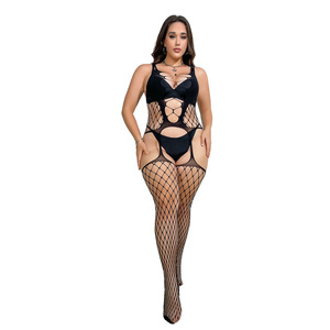 Lingerie <span class=keywords><strong>Sexy</strong></span> Plus Size in Stile Europeo con Rete a Maglia Stretta e Apertura Frontale, Irresistibilmente Seducente per Ragazze Formose - Product Image 5