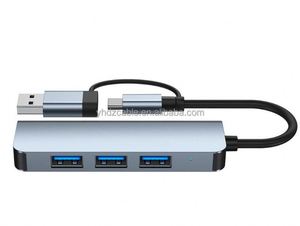 Type-C 4-in-1 <b>USB</b> 3.0 High-Speed Transmission Docking Station with 3 <b>USB</b> 2.0 <b>Hubs</b> Charging Data Function for Computers - Product Image 6