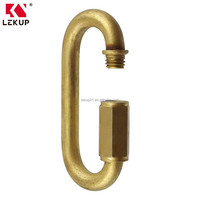 Mousqueton de verrouillage en laiton en forme de D pour chaîne à vis, M6 1/4 pouce, connecteur rapide robuste pour chaîne, en vente