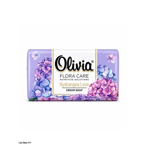 Hydrangea Scented Premium Cream Bar <b>Soap</b> with Coconut Oil and Glycerin for Hand and Body Care 140 g Olivia Flora Care - Product Image 3