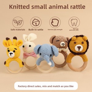 Vente en gros usine/OEM Coffret cadeau <span class=keywords><strong>de</strong></span> <span class=keywords><strong>naissance</strong></span> pour bébé, comprenant un jouet hochet animal à mordiller, en coton unisexe, idéal pour cadeau <span class=keywords><strong>de</strong></span> pleine lune - Product Image 3