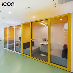 Commercio all'ingrosso moderno bianco ufficio baccelli grandi prefabbricati per riunioni per alberghi uffici mobili Multi-persona per conferenze - Product Image 5