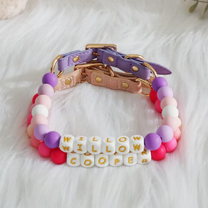 Collar para Perro con Cuentas, Collar de Cuero para Mascotas con Hebilla Ajustable, Collar Personalizado con Nombre de Perro en Color, Venta al por Mayor - Product Image 5
