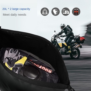 Sacoche de Selle de <span class=keywords><strong>Moto</strong></span> Étanche 500D PVC pour Porte-Bagages Arrière, Réfléchissante, Extensible, pour Transport et Rangement en Cyclisme et Tourisme - Product Image 2